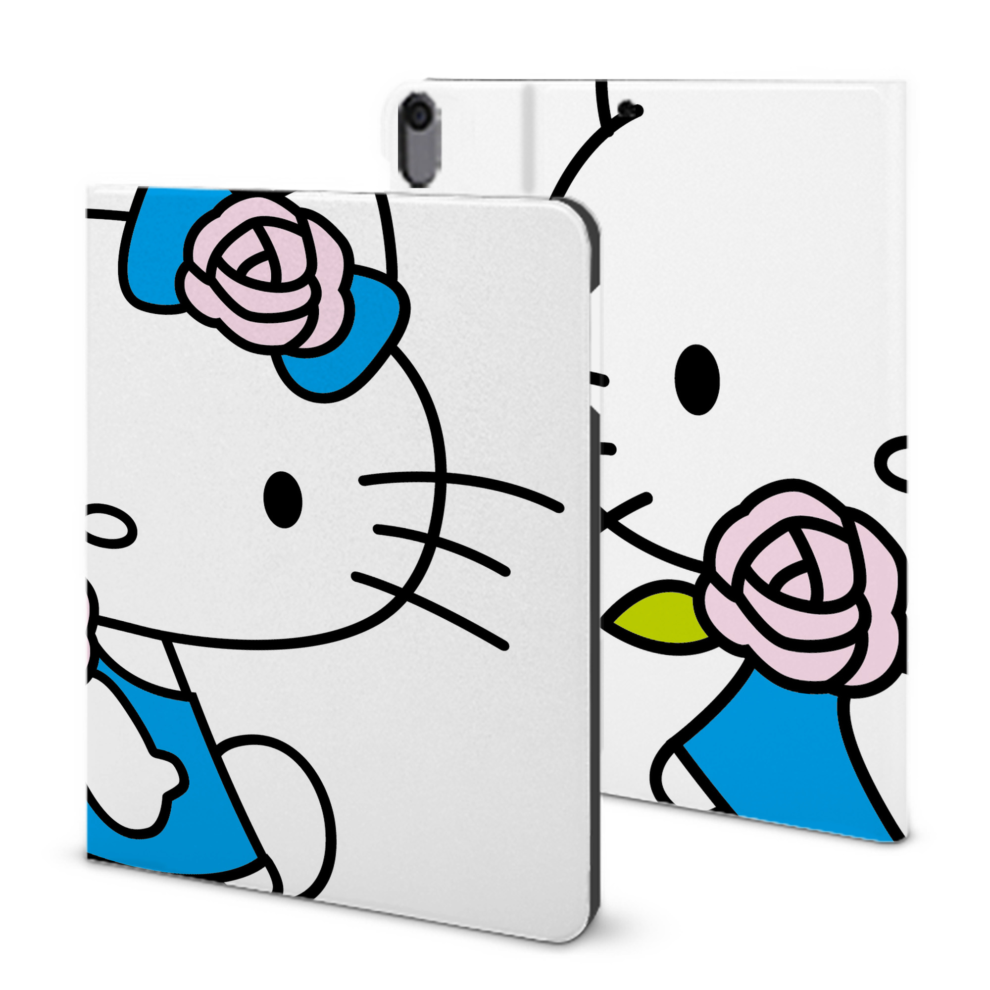 （画像用） Hello Kitty ハローキティ IPad ケース ブック型 PUレザー TPU 耐衝撃 軽量 薄型 ペン収納なし 全面保護 IPad 各モデル対応
